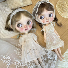 Handmade Outfit for Blythe/Pullip, White Dress Set