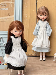 Pinafore Dress Blythe 1/6 BJD Set On Doll Display | ToastDoll