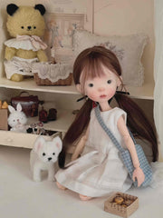 Eyelet Lace Blythe 1/6 BJD White Dress Set | ToastDoll