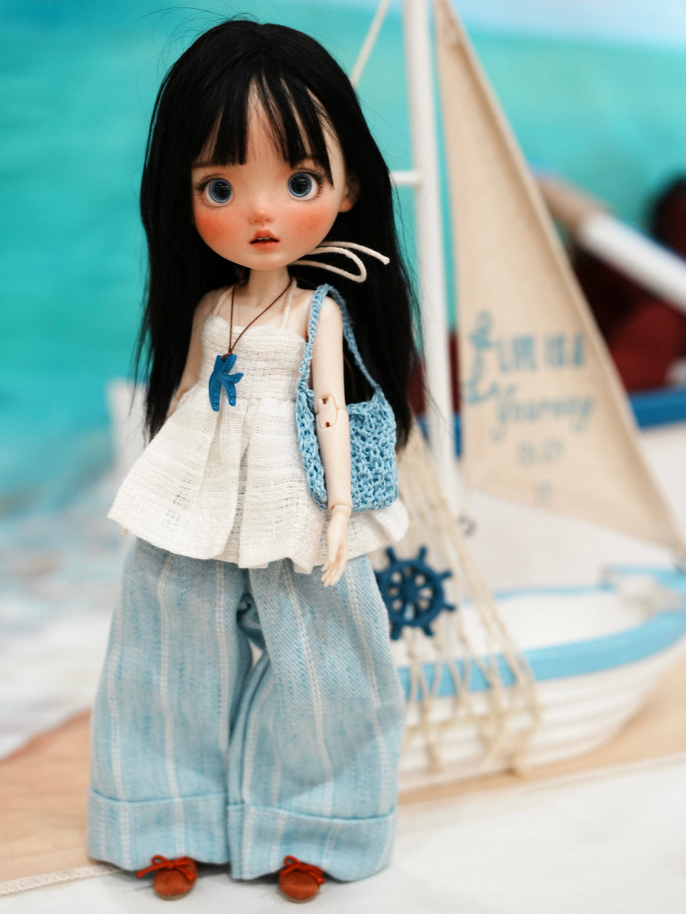 Minimalist Blue Breeze Blythe Outfit | ToastDoll