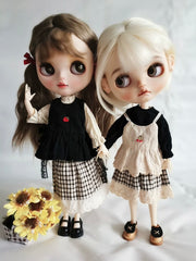 Black Mori Blythe BJD Set - Handmade Doll Clothes - ToastDoll