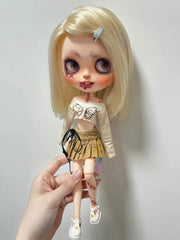 Butterfly Mini Skirt Blythe Set - Handmade Doll Clothes - ToastDoll