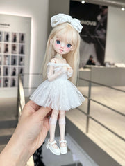 Off-Shoulder Tulle Blythe BJD Set - Handmade Doll Clothes - ToastDoll