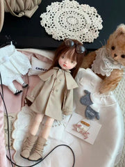 Vintage Autumn Blythe BJD Boots - Handmade Doll Shoes - ToastDoll