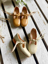 T-Strap Leather Blythe Flats | ToastDoll