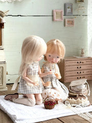 Fresh Plaid 1/6 BJD Outfit On Doll Display | ToastDoll