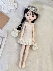 Dainty Pleated Blythe BJD Dress - Handmade Doll Clothes - ToastDoll