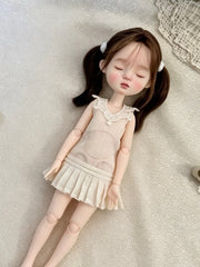 Dainty Pleated Blythe BJD Dress - Handmade Doll Clothes - ToastDoll