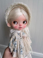 Handmade Outfit for Blythe/Obitsu,White Cotton Clothing Set