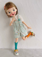 Green Color Pop Overalls Blythe BJD Set | ToastDoll