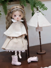 Bunny Houndstooth Blythe 1/6 BJD Set On Doll Display | ToastDoll