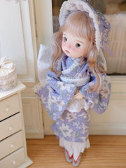 Floral Kimono Blythe 1/6 BJD Light-Purple Set | ToastDoll