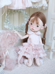 Elegant Silk Tiered Blythe BJD Dress - Handmade Doll Clothes - ToastDoll