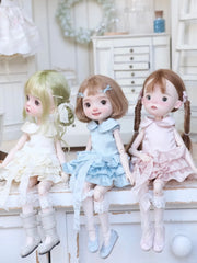 Elegant Silk Tiered Blythe BJD Dress - Handmade Doll Clothes - ToastDoll