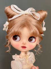 Handmade Blythe Wig, High Buns with Curls