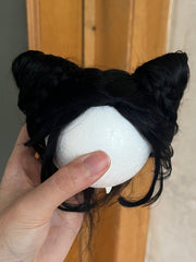 Handmade Blythe Wig, High Twin Buns without Bangs