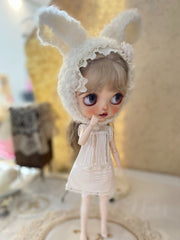 Handmade Outfit for Blythe/Obitsu, Cozy Bunny Knit Set
