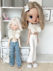 Flare Pants Blythe 1/6 BJD Set - Handmade Doll Clothes - ToastDoll