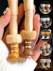 Handmade Shoes for Blythe/Obitsu, Fluffy Bow Boots