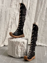 Vintage Knee High Strap Blythe Boots - Handmade Doll Shoes - ToastDoll