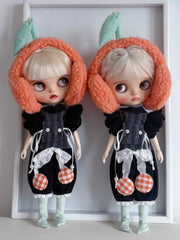Orange Cherry Blythe Set On Doll Display | ToastDoll