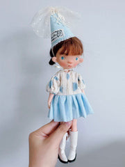 Blue Party Blythe 1/6 BJD Outfit On Doll Display | ToastDoll