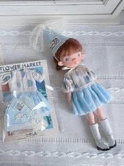 Blue Party Blythe 1/6 BJD Outfit Flat Lay | ToastDoll