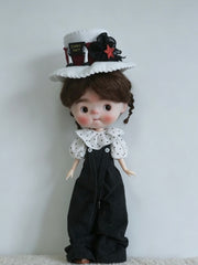 Black Simple Overalls Blythe 1/6 BJD Outfit | ToastDoll