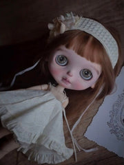 Handmade Outfit for Blythe/Obitsu, Floral Sundress Headscarf Set