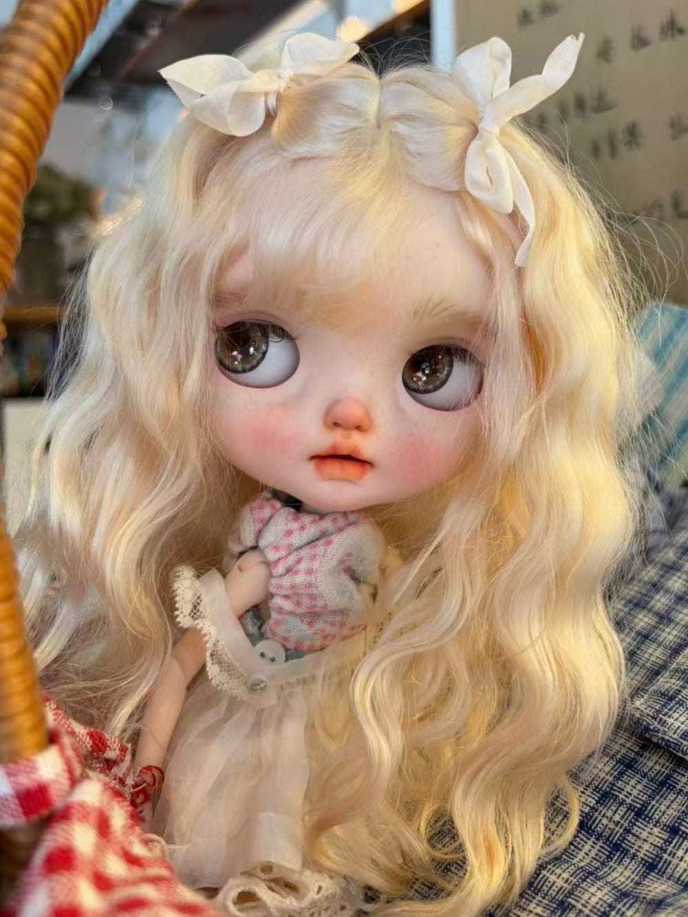 Melly Soft Curly Blythe Commission Doll | ToastDoll
