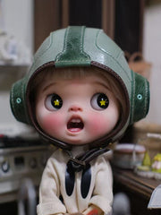 Leather Aviator Blythe Hat - Handmade Doll Accessory - ToastDoll