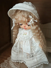 Embroidered Lace Cutout Blythe White Dress Side View | ToastDoll