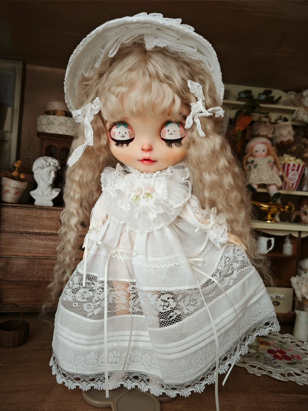 Embroidered Lace Cutout Blythe White Dress | ToastDoll