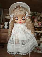 Embroidered Lace Cutout Blythe White Dress | ToastDoll