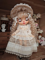 Embroidered Lace Cutout Blythe Flora-white Dress | ToastDoll