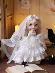White Wedding Blythe Outfit Full Body View | ToastDoll