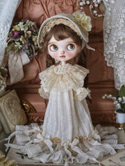 Vintage Prairie Blythe Antique-white Dress Sets Front View | ToastDoll