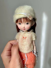 Soft Color Knit BJD Dress Set - Handmade Doll Clothes - ToastDoll