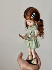 Green Knit Blythe BJD Dress - Handmade Doll Clothes - ToastDoll