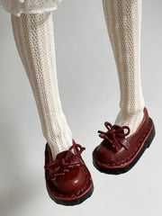 Bow Fringe Leather Blythe Loafers - Handmade Doll Shoes - ToastDoll