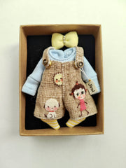Brown Innocent Overalls OB11 Outfit | ToastDoll