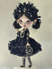 Luxury Elegant Noir Blythe Gown Set | ToastDoll
