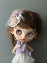 Handmade Blythe/BJD Hair Clips, Purple Flower