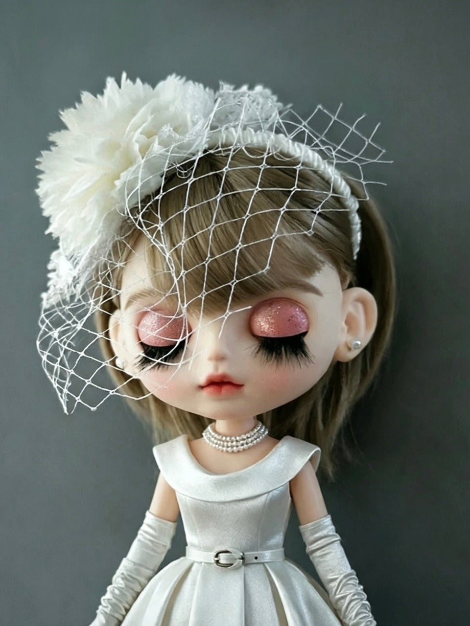 Veil Fascinator Blythe BJD Headband | ToastDoll