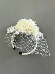 Veil Fascinator Blythe BJD Headband - Handmade Doll Headpiece - ToastDoll