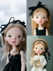 Black Bow 1/6 BJD Headband - Handmade Doll Headpiece - ToastDoll
