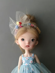 Vibrant Bow 1/6 BJD Headband - Handmade Doll Headpiece - ToastDoll