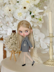 Chic Blazer Tulle Blythe BJD Set - Handmade Doll Clothes - ToastDoll