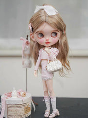Coquette Blue Pink Blythe Outfit - Handmade Doll Clothes - ToastDoll