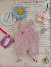 Handmade Outfit for Blythe/Pullip, Pink Knit Overalls
